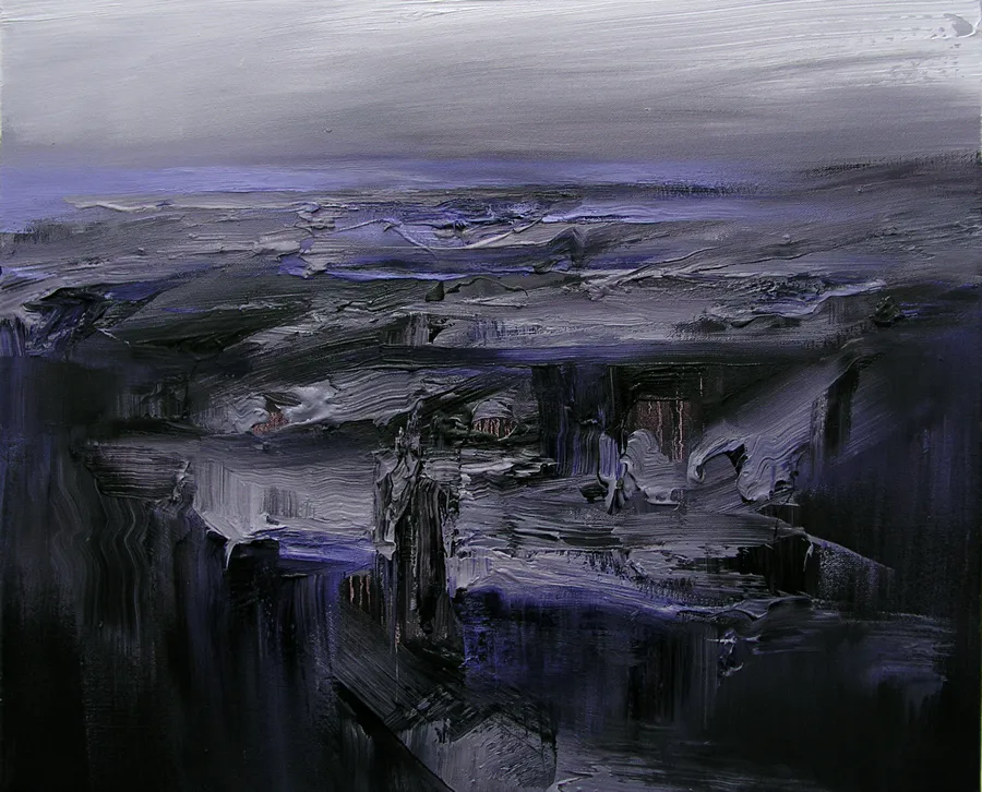Landschaft IX, 2005, Öl auf Nessel, 30 x 40 cm