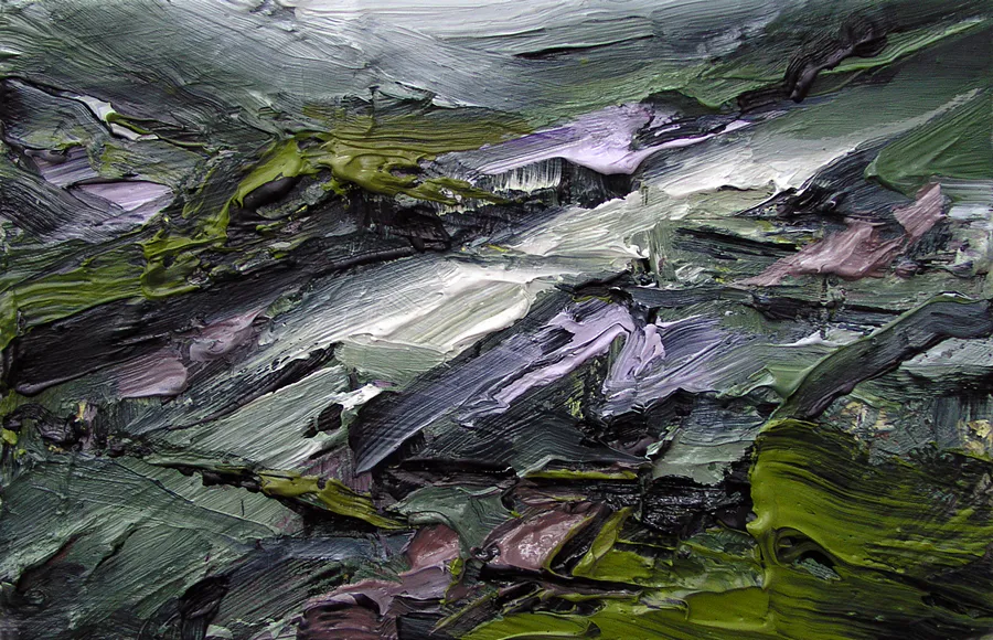 Mosel, 2006, Öl auf Nessel, 24 x 30 cm