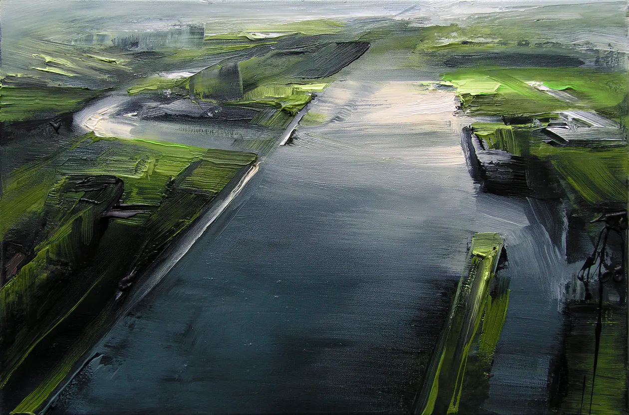 Landschaft V, 2007, Öl auf Nessel, 40 x 60 cm