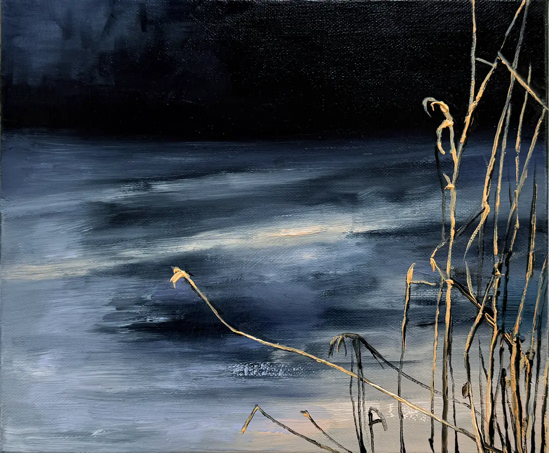 Winter 1/2, 2026, Öl auf Nessel, 25 x 30 cm