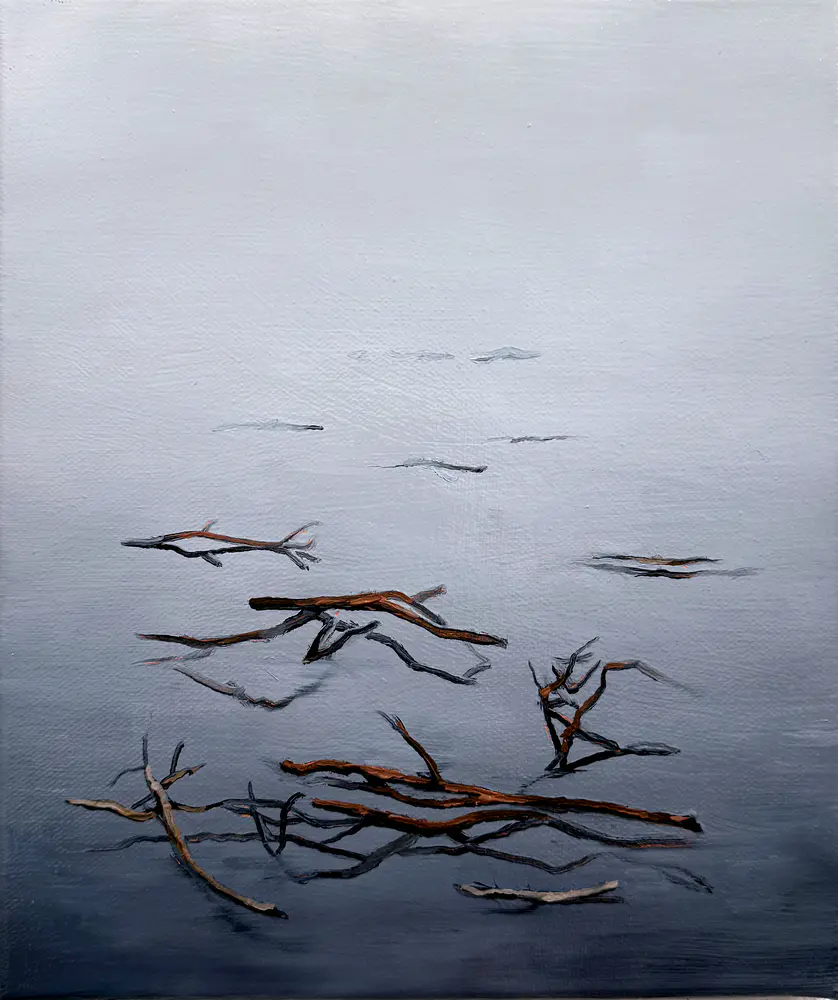 Winter 1/3, 2026, Öl auf Nessel, 30 x 25 cm