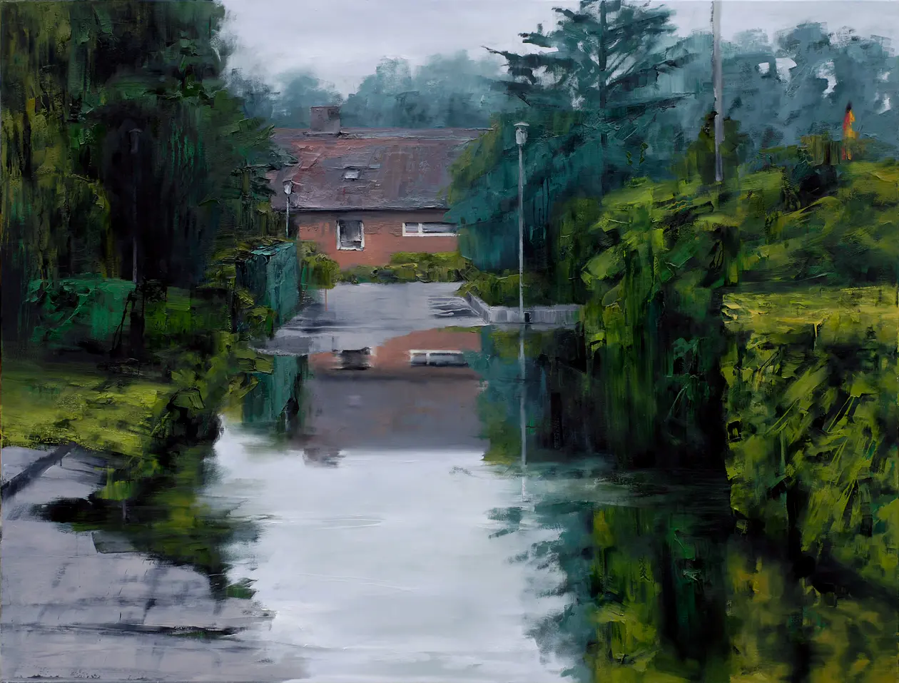 Spiegelung IV, 2011, Öl auf Nessel, 145 x 190 cm