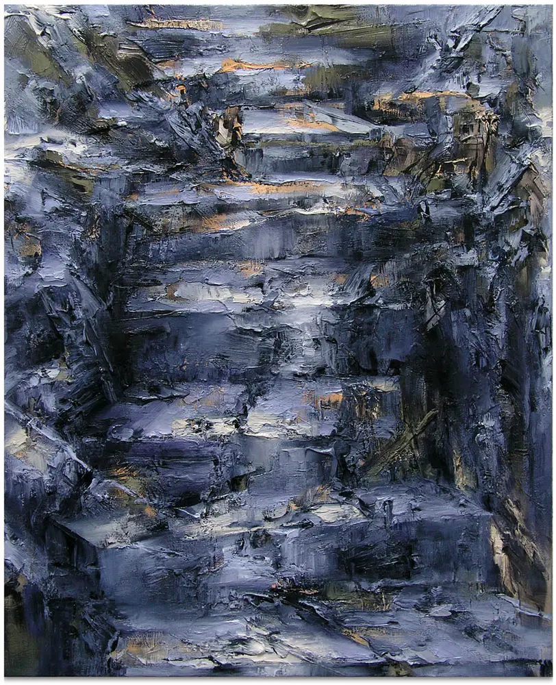 Treppe XIV, 2008, Öl auf Nessel, 110 x 90 cm