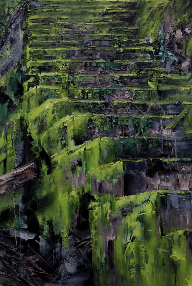 Treppe XVI, 2014, Öl auf Nessel, 150 x 100 cm